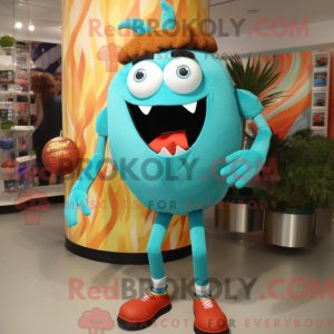 Turquoise Burgers mascot...