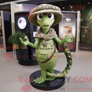 Olive Snake-mascottekostuum...