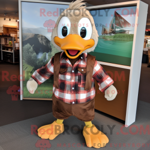 Brown Geese mascot costume...