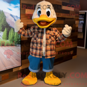 Brown Geese mascot costume...