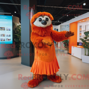 Orange dovendyr maskot...