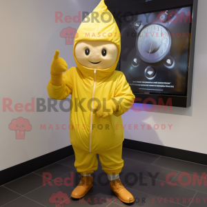 Gul løg maskot kostume...