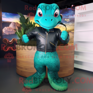 Cyan Anaconda mascot...