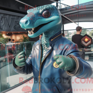 Cyan Anaconda maskot...