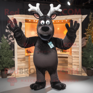 Black Reindeer mascotte...