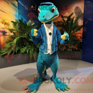 Teal Coelophysis mascot...