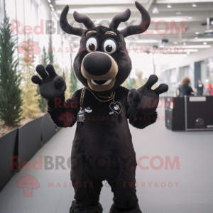 Black Reindeer mascotte...