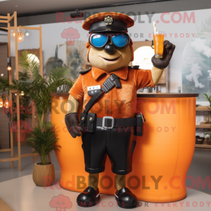 Rust politibetjent maskot...