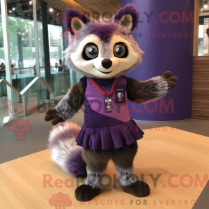 Purple Raccoon mascot...