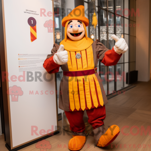 Tan Swiss Guard mascot...