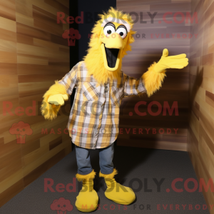Gul struds maskot kostume...