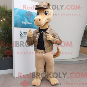 Tan Sea Horse mascot...