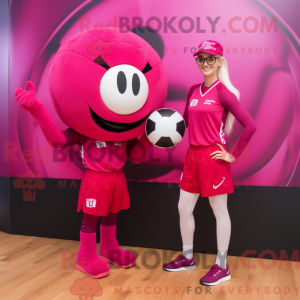 Magenta máscara de voleibol...