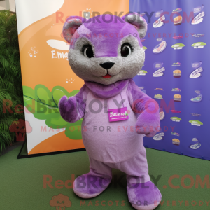 Lavendel Jaguarundi maskot...