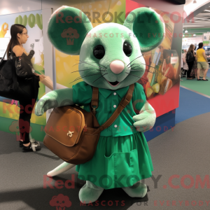 Grüne Maus Maskottchen...