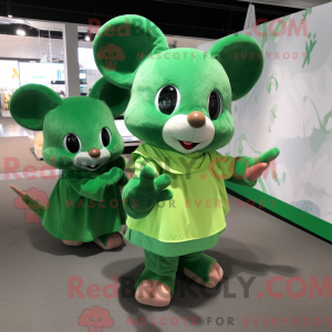 Groene muis mascotte...