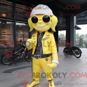 Lemon Yellow Witch mascot...