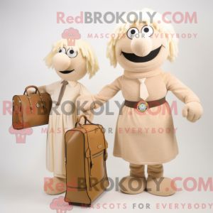 Beige armbåndsur maskot...