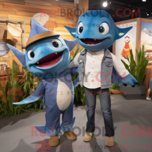 Swordfish mascot costume...