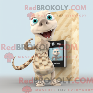 Beige Hydra-mascottekostuum...