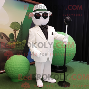 Oliven golfbold maskot...