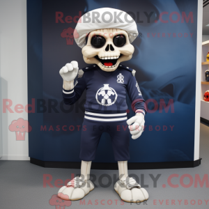 Navy Skull maskotdraktfigur...