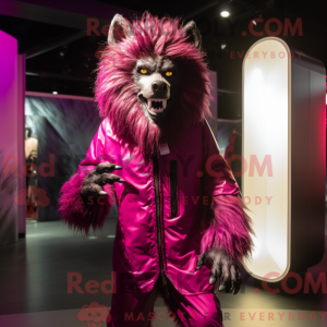 Magenta varulv maskot...