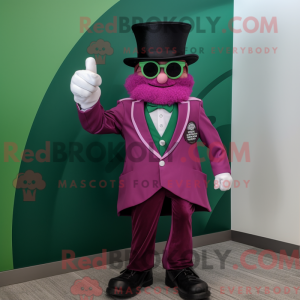 Magenta Leprechaun maskot...