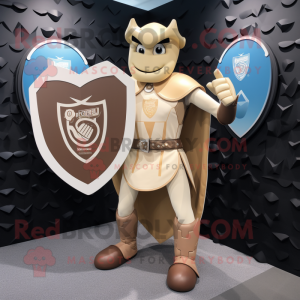 Tan Celtic Shield maskot...