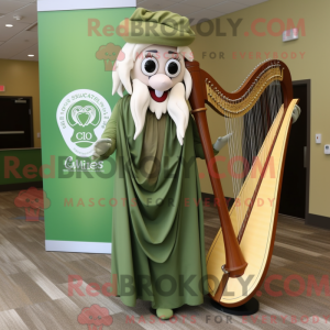 Oliven keltisk harpe maskot...