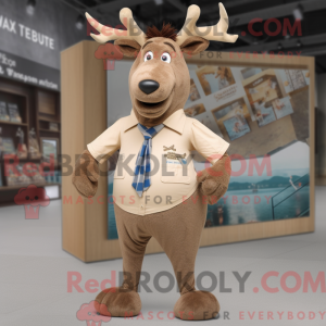 Tan Elk maskotdraktfigur...