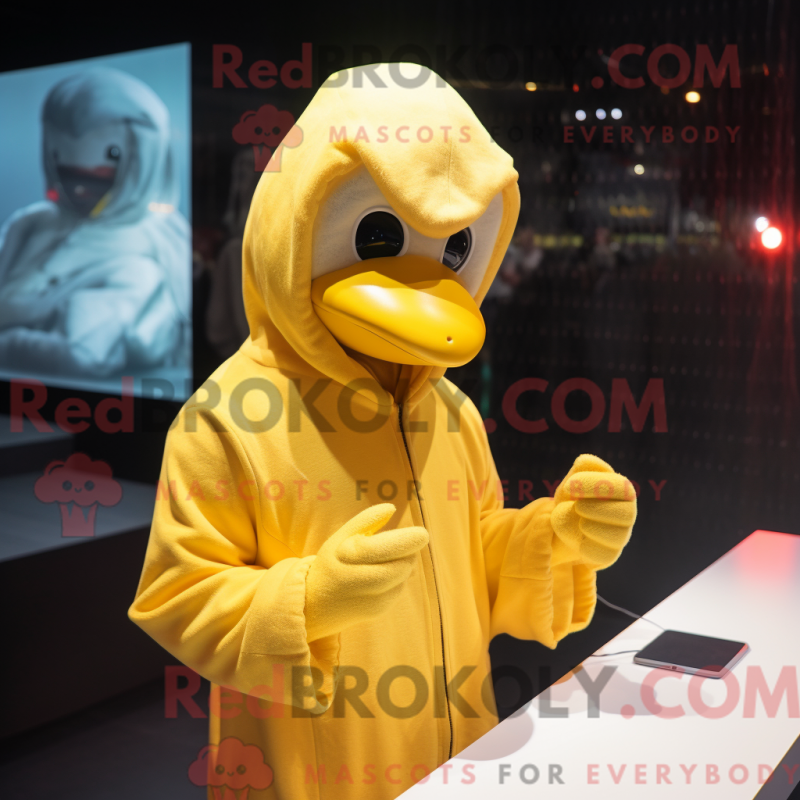 Fantasia de mascote cisnes amarelos com moletom e luvas - Cisnes mascotes - REBROKO_333043 - RedBrokoly.com