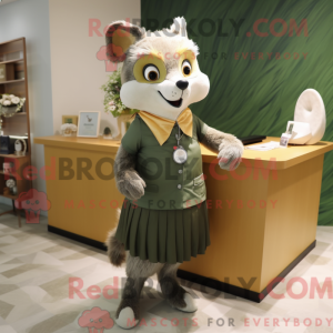 Olive Fox mascottekostuum...