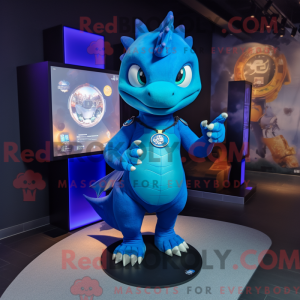 Blue Dragon-mascottekostuum...
