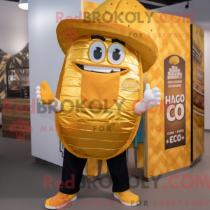 Guld Tacos-maskotdraktfigur...
