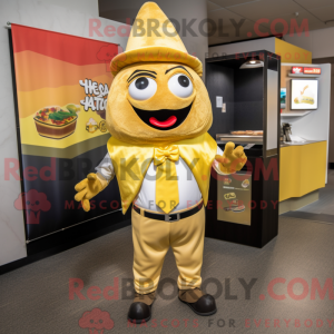 Gold Tacos-maskotdraktfigur...