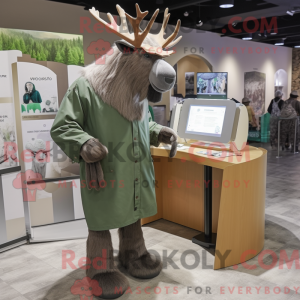Gray Irish Elk mascot...