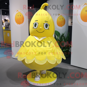 Yellow Lemon mascot costume...