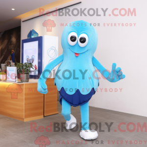 Sky Blue Octopus mascotte...