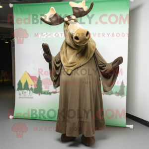 Olive Moose maskot kostume...