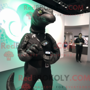 Sort Titanoboa maskot...