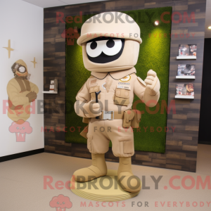 Beige Commando mascot...
