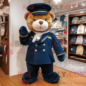 Navy Bear maskotdraktfigur...