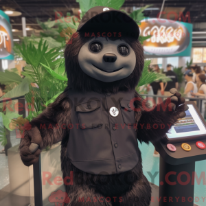 Black Sloth mascot costume...