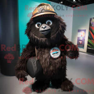 Black Sloth mascottekostuum...