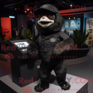 Black Sloth mascottekostuum...