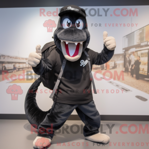 Black Snake maskot kostyme...