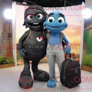 Black Snake-mascottekostuum...