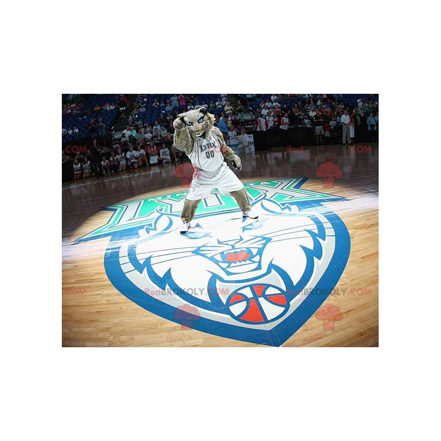 Mascotte tigre grigia con gli occhi azzurri - Redbrokoly.com Mascotte tigre grigia con gli occhi azzurri - Redbrokoly.com