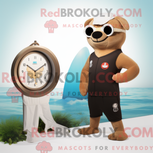Tan Seal mascot costume...